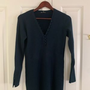Club Monaco sweater dress size small, teal, so comfortable!